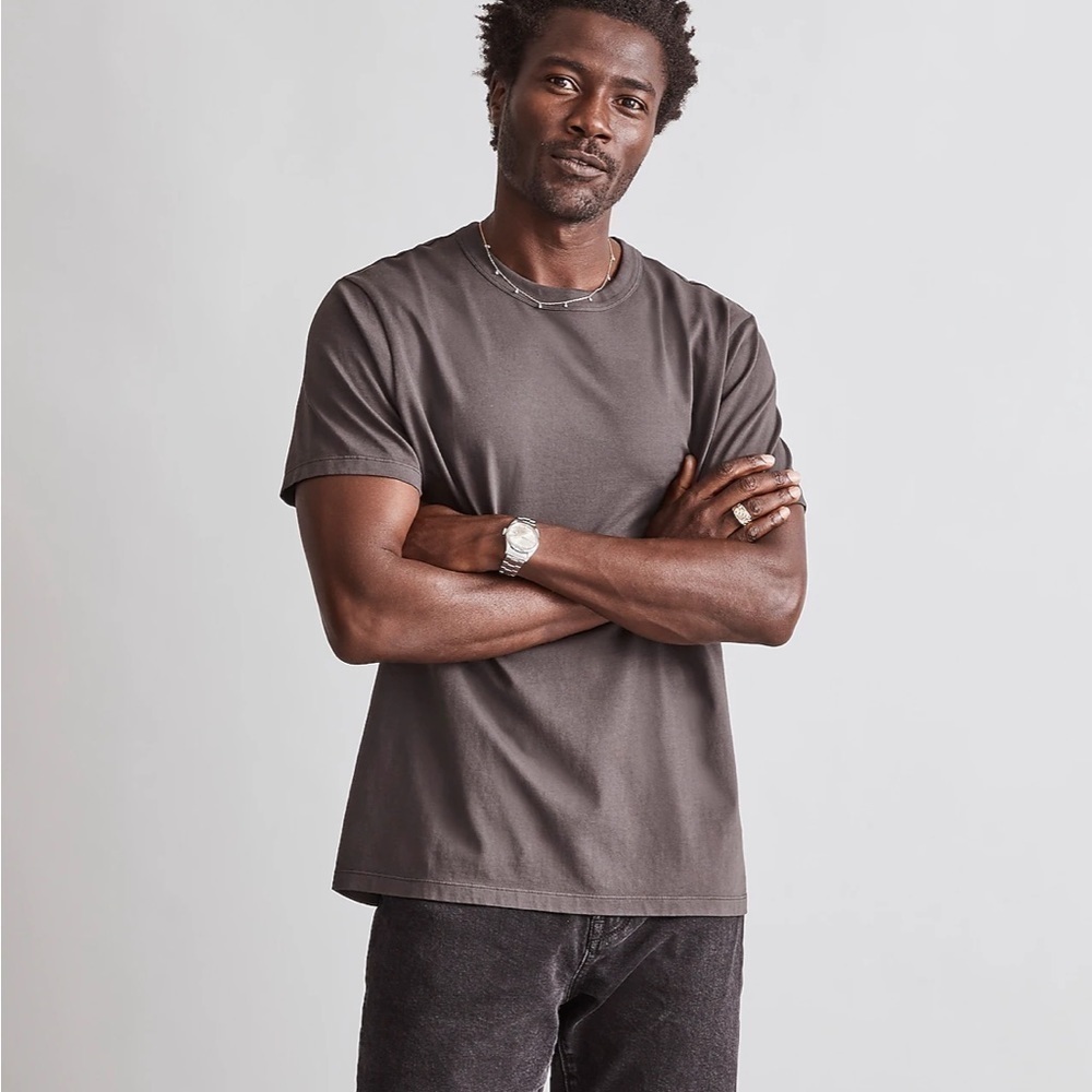 Madewell Garment-Dyed Allday Crewneck Tee Bedford coal grey